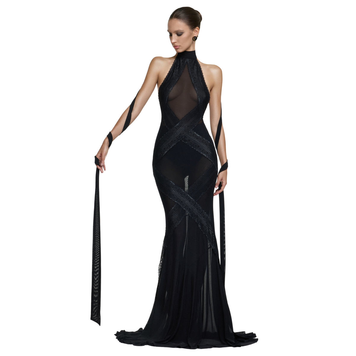 SLICK DRESS ( BLACK )