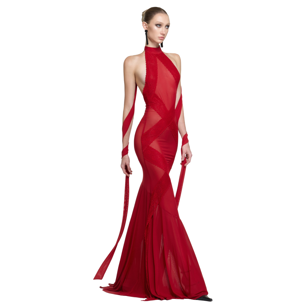 SLICK DRESS ( RED )