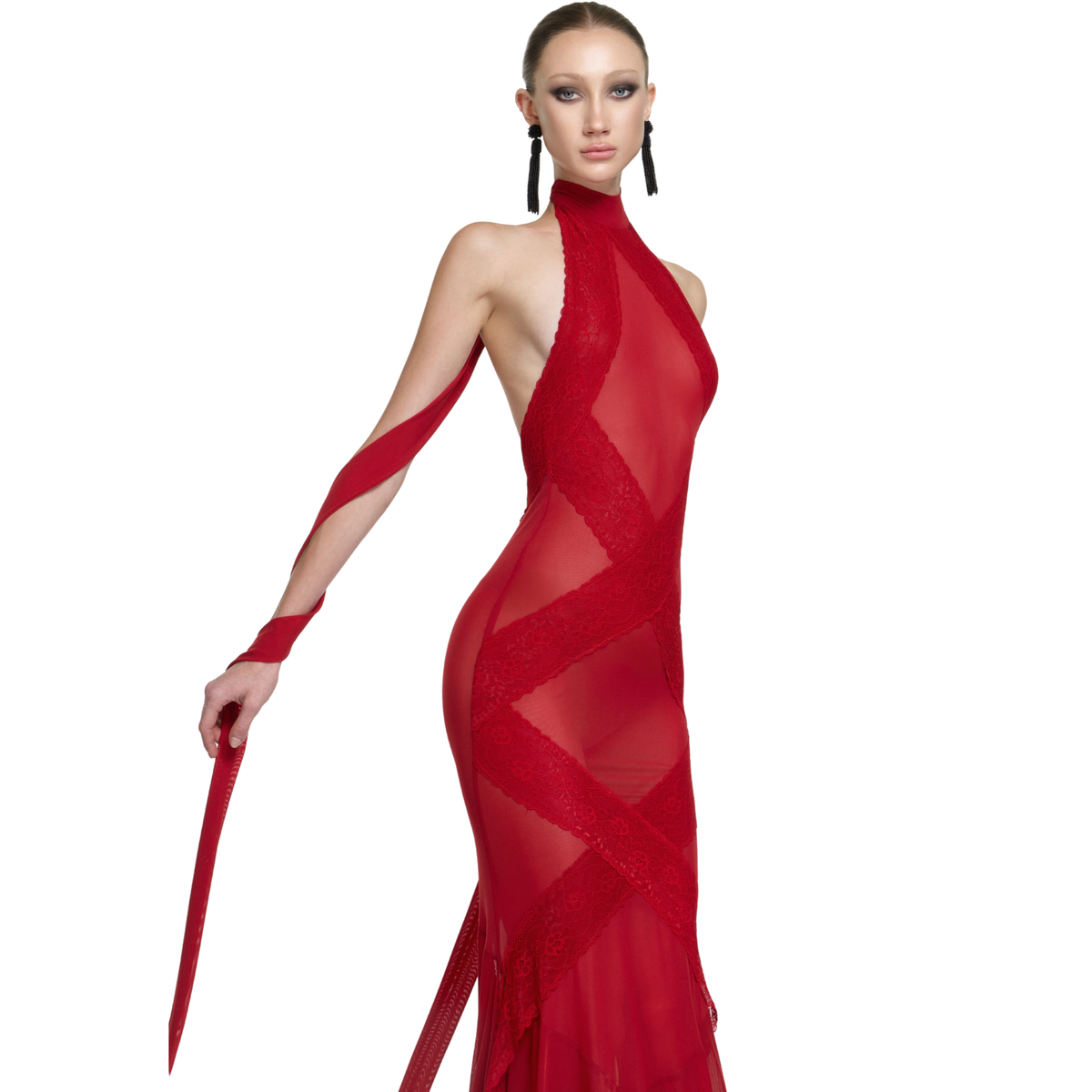 SLICK DRESS ( RED )