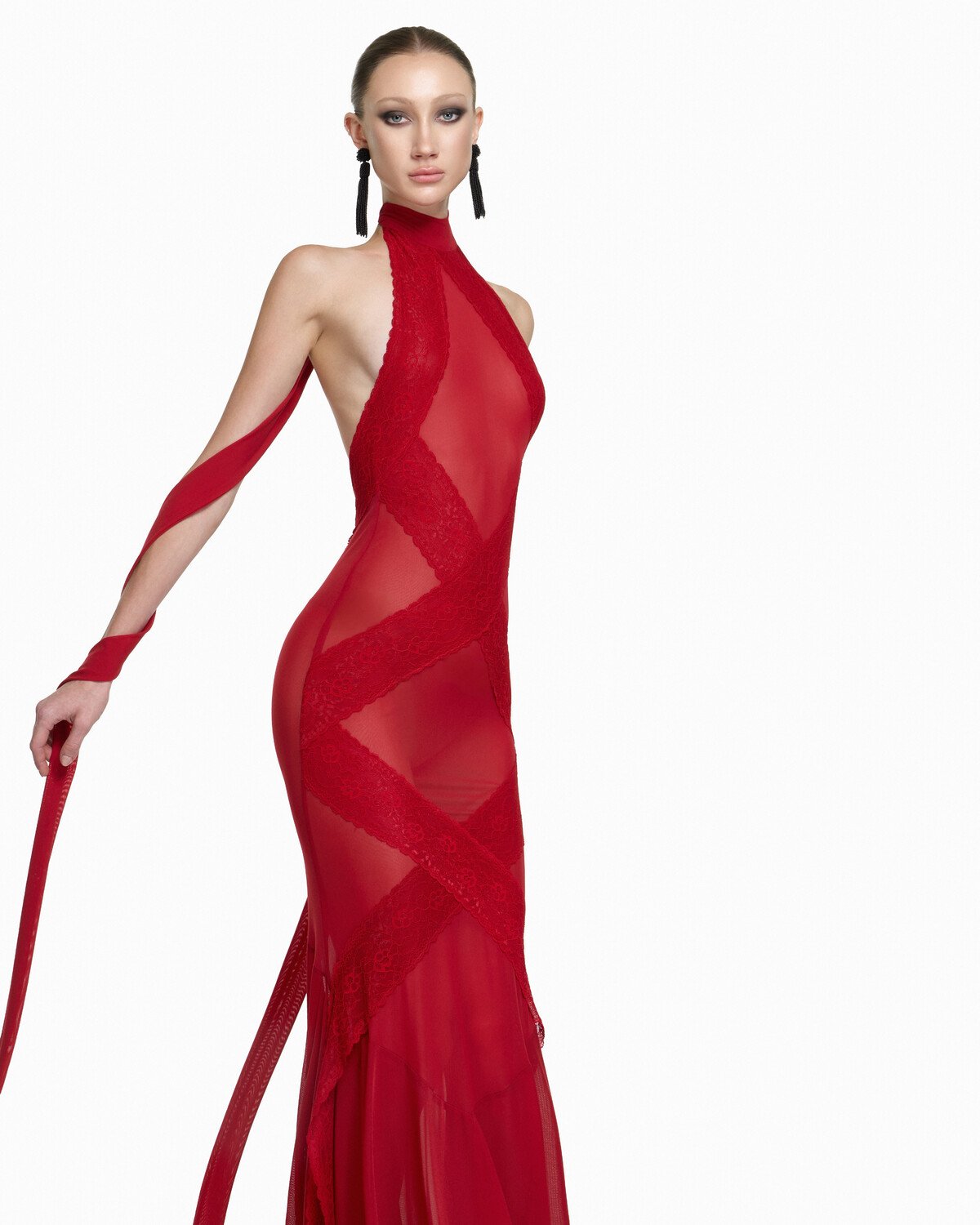 SLICK DRESS ( RED )