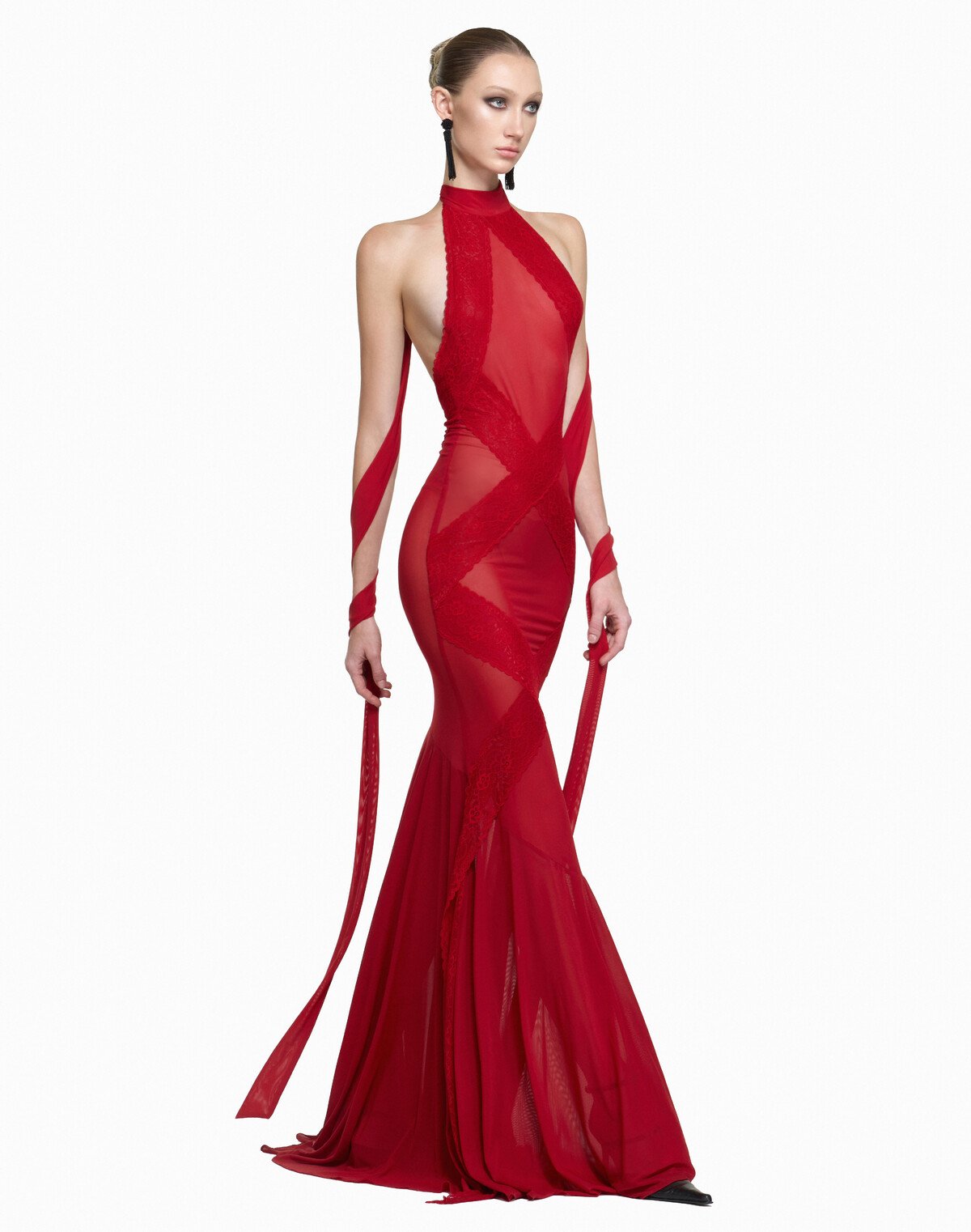 SLICK DRESS ( RED )