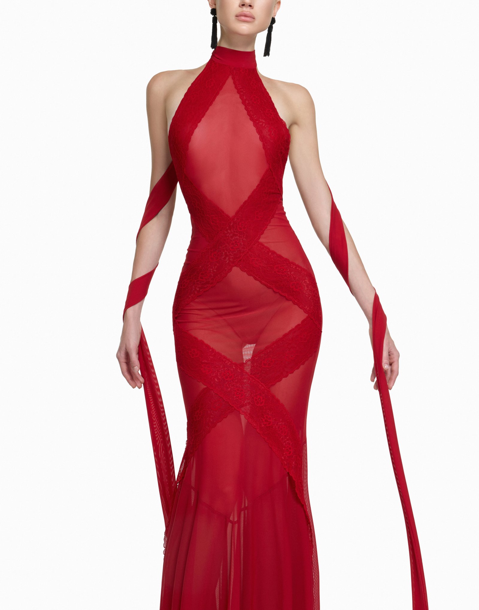 SLICK DRESS ( RED )
